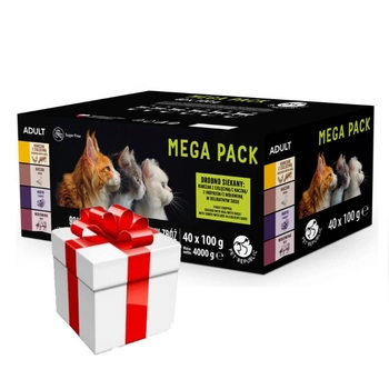 PetRepublic mokré kúsky krmiva pre mačky v jemnej omáčke 40x100g + PREKVAPENIE PRE MAČKU