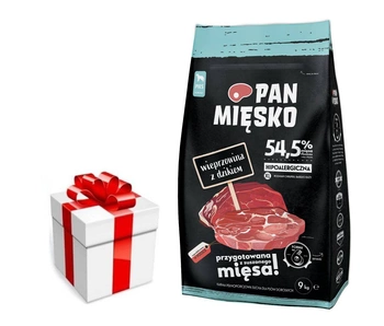 PAN MIĘSKO Bravčové mäso s diviakom XL 9kg + prekvapenie pre vášho psa ZDARMA