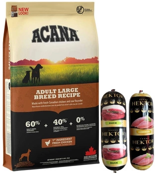 ACANA HERITAGE Adult Large Breed 11,4kg + Prémiové krmivo Hektor tyčinka pre psov 2x900g ZDARMA!!