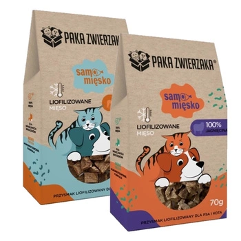 Paka Zwierzaka Lyofilizované maškrty Mix príchutí 2x70g