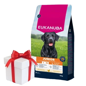 EUKANUBA Junior Large 15kg + Prekvapenie pre psa ZADARMO!