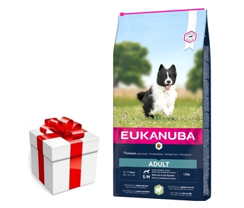 EUKANUBA Adult Small&Medium Breed Lamb & Rice 12kg  + prekvapenie pre vášho psa ZDARMA