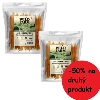 Mäkké kuracie prúžky WILD FARM 2x500g psia maškrta