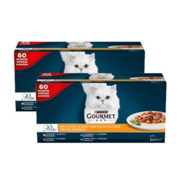 Purina Gourmet Perle Mini Filety v omáčke Krmivo pre mačky 120x85g