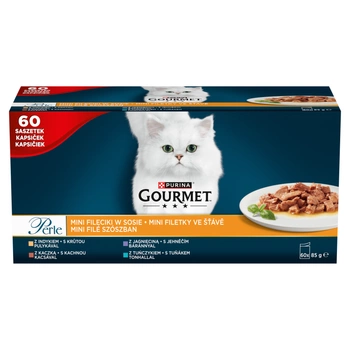 Purina Gourmet Perle Mini Filety v omáčke Krmivo pre mačky 60x85g