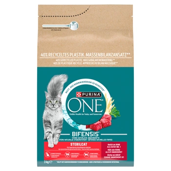 Purina One Cat Sterilcat hovädzie krmivo pre mačky 3 kg