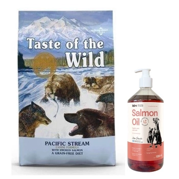 TASTE OF THE WILD Pacific Stream 12,2kg & LAB V Lososový olej 1000ml
