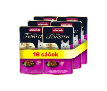 ANIMONDA Cat Vom Feinsten Adult Teľacie + kuracie filé 18x85g sáčok