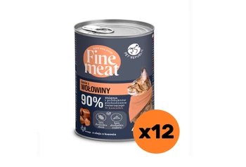 PetRepublic Fine Meat pokrm z hovädzieho mäsa 12x400g pre mačky