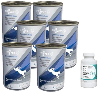 Trovet Rabbit Rice Diet RRD 400 g + LAB-V Immuno Hard – Posilnenie imunity pre psov a mačky 90 kapsúl