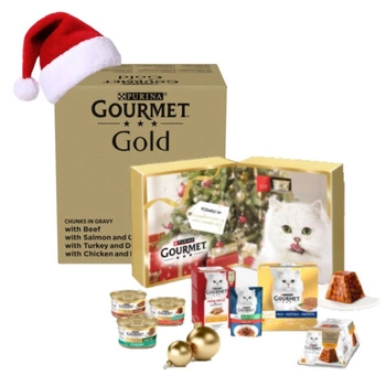 Purina Gourmet Gold Pieces v omáčke 96x85g + Adventný kalendár Purina® Gourmet™ ZADARMO