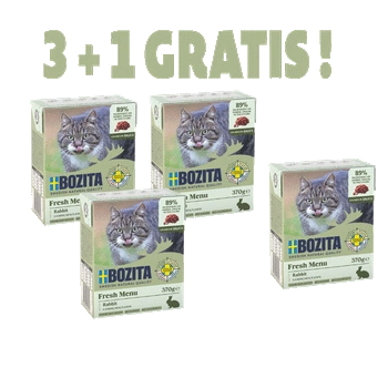 BOZITA Králik v omáčke 370g + 1 SZT GRATIS