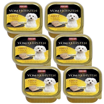 Animonda Vom Feinsten Adult Dog hovädzie mäso, vajce, šunka 6x150g