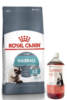 ROYAL CANIN Hairball Care 10kg + LAB V Lososový olej pre psov a mačky 1000ml