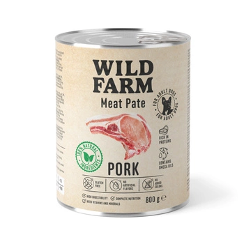 WILD FARM Bravčová paštéta 800g bezlepkové krmivo pre psov