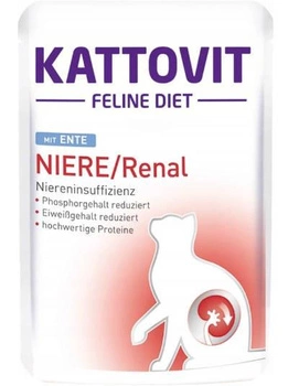 KATTOVIT Feline Diet Kidney diét Renal duck 85 g