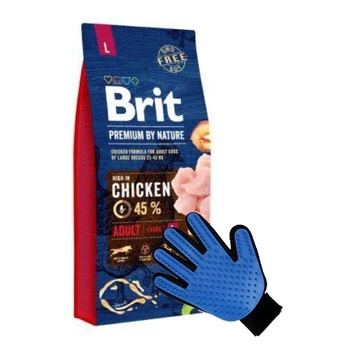 BRIT Premium By Nature Adult L 15kg + ZADARMO česacia rukavica!