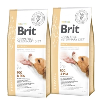 Brit gf veterinary diets dog Hepatic 2x12kg