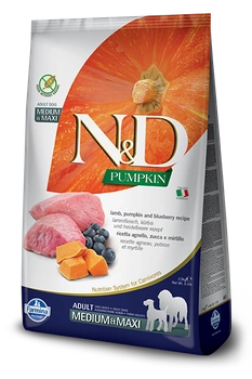 Farmina N&D Pumpkin Grain Free LAMB & BLUEBERRY ADULT MEDIUM & MAXI 2,5kg