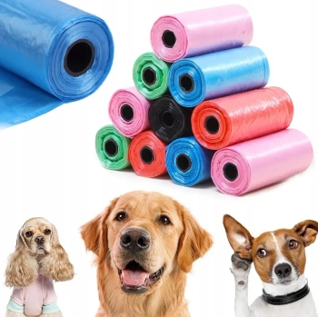 NUXIE Vrecká na psie exkrementy, farebné, 10x15 ks