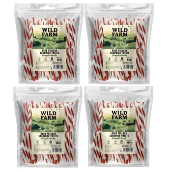 WILD FARM kačací sendvič 4x500g psie maškrty