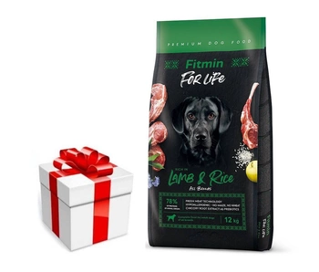 FITMIN dog For Life Lamb & Rice 12 kg + prekvapenie pre vášho psa ZDARMA
