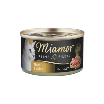 Miamor Feine Filets v želé - mokré krmivo pre mačky s tuniakom a syrom 100g konzerva