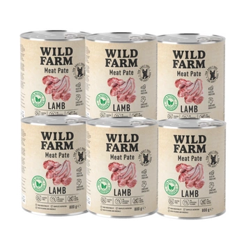 WILD FARM Pate Lamb 6x800g bezlepkové krmivo pre psov