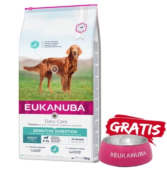 EUKANUBA Daily Care Adult Sensitive Digestion 12kg + miska ZADARMO!
