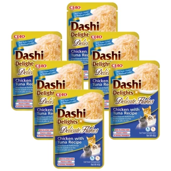 INABA Dashi Delights Jemné vločkové kura s tuniakom Recept 6x40g