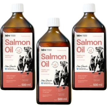 LAB V Lososový olej obohatený o vitamíny 3x500ml