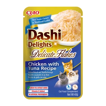 INABA Dashi Delights Jemné vločkové kura s tuniakom Recept 40g