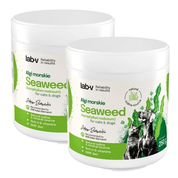 Lab-v Morské riasy – prírodný zdroj jódu a minerálov pre psy a mačky 2x400 g