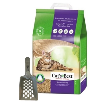 JRS Cats Best Nature Gold - podstielka pre dlhosrsté mačky 20l / 10kg + Priehľadná štrková lopata pre mačky