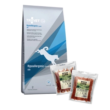 TROVET LRD Hypoallergenic - jahňacie mäso (pre psa) 10kg & WILD FARM Mix príchutí 2x500g