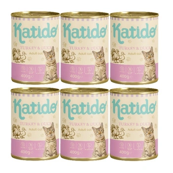 Katido mokré krmivo pre mačky s morčacím a kačacím mäsom 6x400 g