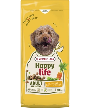 VERSELE-LAGA Happy Life Adult s kuracím mäsom 12,5 kg - krmivo pre dospelých psov s kuracím mäsom