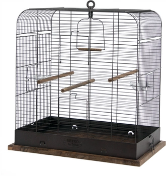 Zolux Retro Madelaine klietka pre vtáky 54x34x53cm - tmavohnedá - antická meď