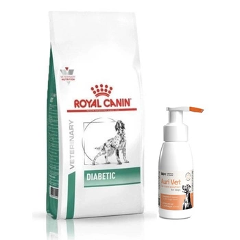 Royal Canin VD Canine Diabetic 12 kg & prípravok na starostlivosť o uši pre psov 75 ml