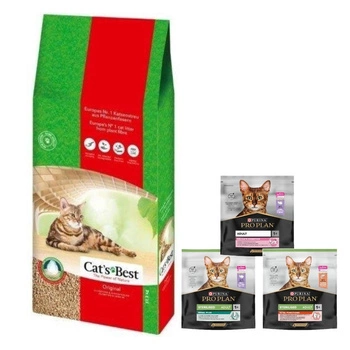 JRS Cat's Best Original Kočkolit 40 l + krmivo pre mačky 400g ZDARMA! (náhodná príchuť)