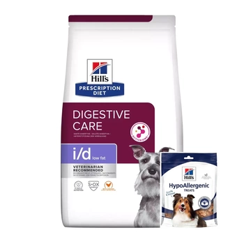 HILL'S PD Prescription Diet Canine i/d Low Fat 12kg + Pochúťka GRATIS!