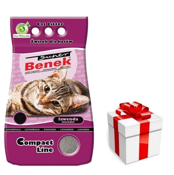 SUPER BENEK Litter Compact Lavender 25l + prekvapenie pre mačku ZDARMA