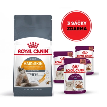 ROYAL CANIN Hair&Skin Care 10kg + 3 sáčky mokrého krmiva ZADARMO!!!