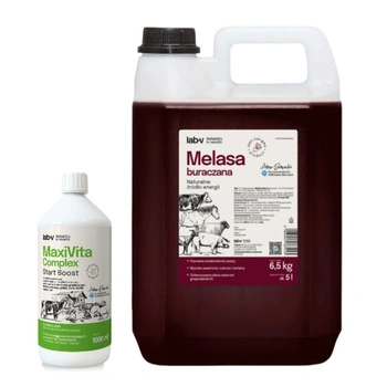 Repná melasa Lab-v 5L & Lab-v MaxiVita Complex - doplnková kŕmna zmes - multivitamín, v tekutej forme