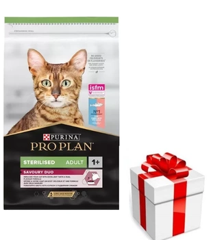 PURINA Pro Plan Cat Sterilizovaná treska a pstruh 10kg + zadarmo prekvapenie pre mačku