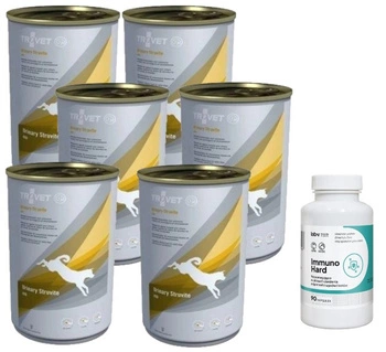 TROVET ASD Urinary Struvite 6x400g + LAB-V Immuno Hard – Posilnenie imunity pre psov a mačky 90 kapsúl