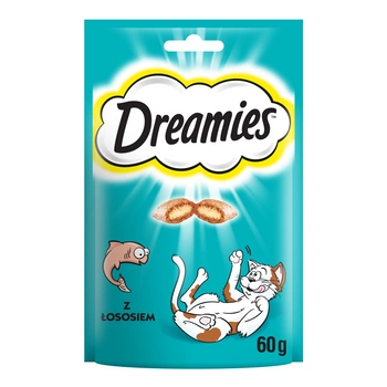 DREAMIES 60g - pochúťka pre mačky s lahodným lososom