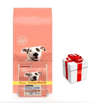PURINA Dog Chow Adult Sensitive Salmon 16,5kg  (14kg+2,5kg GRATIS!!) +PREKVAPENIE PRE VÁŠHO PSA