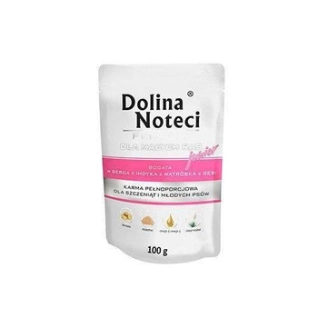 Dolina Noteci PREMIUM pre malé plemená JUNIOR s morčacím srdcom a kapsičkou z husacej pečene 100g