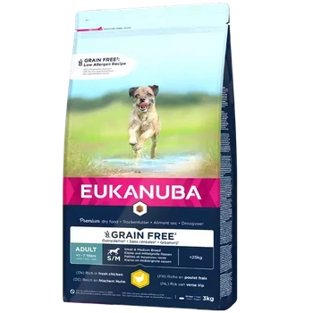 EUKANUBA Adult Chicken S/M Grain Free 3kg